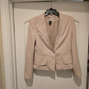 White House Black Market Cream Blazer Tailored Suit Jacket
